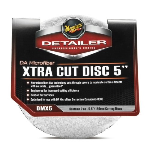 Meguiar's DA Microfiber Xtra Cut Disc 5" - екстра абразивний мікрофібровий полірувальний диск, 5 дюймів (2 штуки)