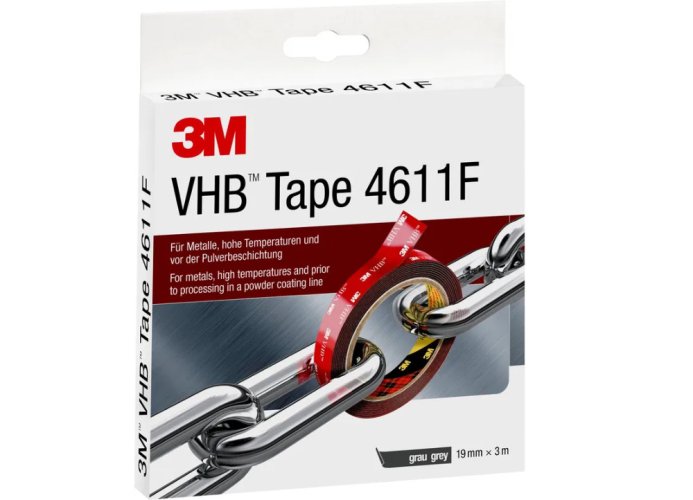 3M™ VHB™ obojstranná silno lepiaca akrylová páska 4611F, tmavosivá, 19 mm x 3 m