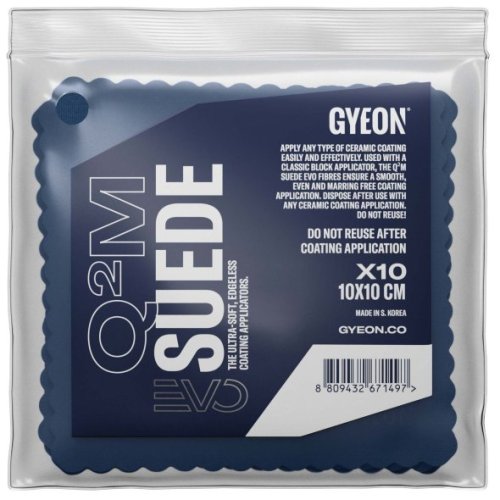 Sada 10 ks Mikrovláknová utěrka na keramiku Gyeon Q2M Suede EVO (10 x 10 cm)