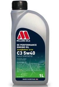 Millers Oils EE PERFORMANCE C3 5w40 plně syntetický motorový olej s nano částicemi 1 L
