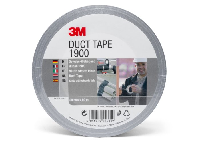 3M™ Duct Tape základná textilná páska 1900, strieborná, 50 mm x 50 m