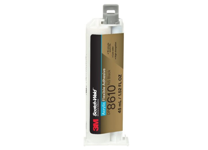 3M™ Scotch-Weld™ flexibilné akrylátové lepidlo DP8610NS, čierne, 45 ml (10:1)