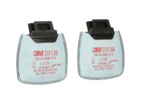 3M™ Secure Click™ částicové filtry řady D3000, provedení D3138, úroveň ochrany P3 R + aktivní uhlí