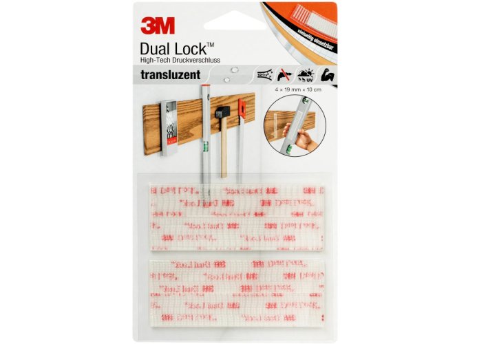3M™ Dual Lock™ suchý zips SJ3560 transparentný, rozmer 4x 19mm x 10cm