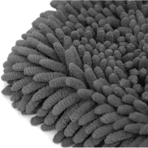 Žinylková mycí rukavice - The Collection Chenille Wash Mitt Dark Grey - 19x25 cm