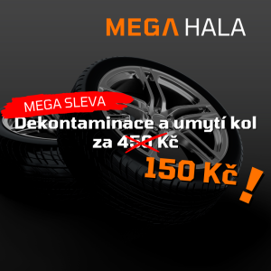 Dekontaminace a umytí kol v MEGA HALE jen za 150 Kč