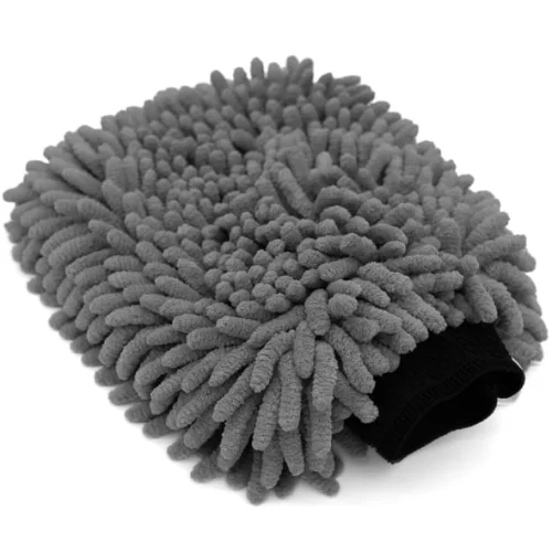 Žinylková mycí rukavice - The Collection Chenille Wash Mitt Dark Grey - 19x25 cm