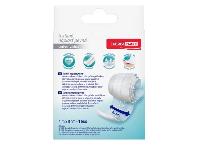 3M Spofaplast® 264 Pevná textilná náplasť 8 cm x 1 m