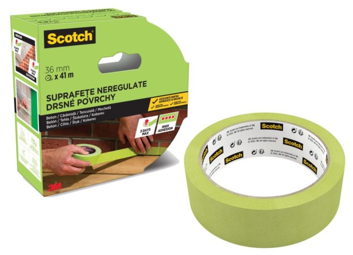 3M™ Scotch™ univerzálna maskovacia páska 36 mm x 41 m, prevedenie 2060 - na drsný povrch