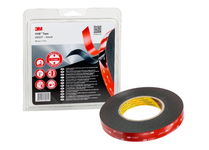 Oboustranná akrylová lepicí páska VHB černá - 3M 5952F - 19 mm x 11 m