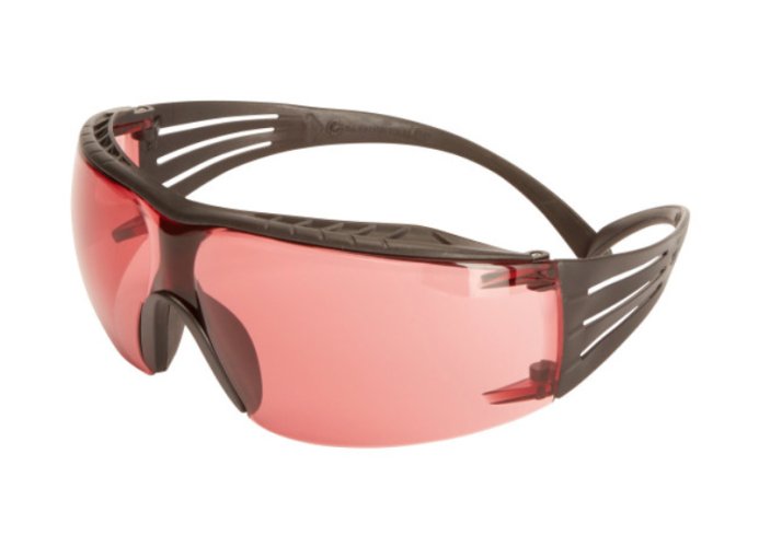 3M™ SecureFit™ ochranné okuliare rady 400, model: SF422XSGAF-BLK-EU, farba zorníka: červená