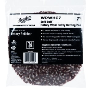 Meguiar's Rotary Wool Heavy Cutting Pad 7" / 175 mm - extra abrazívny vlnový leštiaci kotúč určený pre rotačnú leštičku, 7"