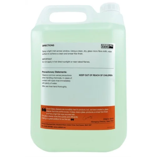 Čistič oken auta - ValetPro Glass Cleaner - 5000 ml