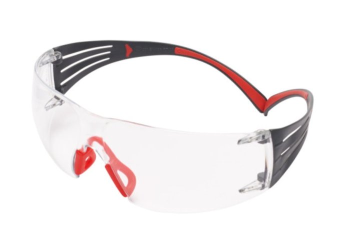 3M™ SecureFit™ ochranné okuliare rady 400, model: SF401SGAF-RED-EU, farba zorníka: číra