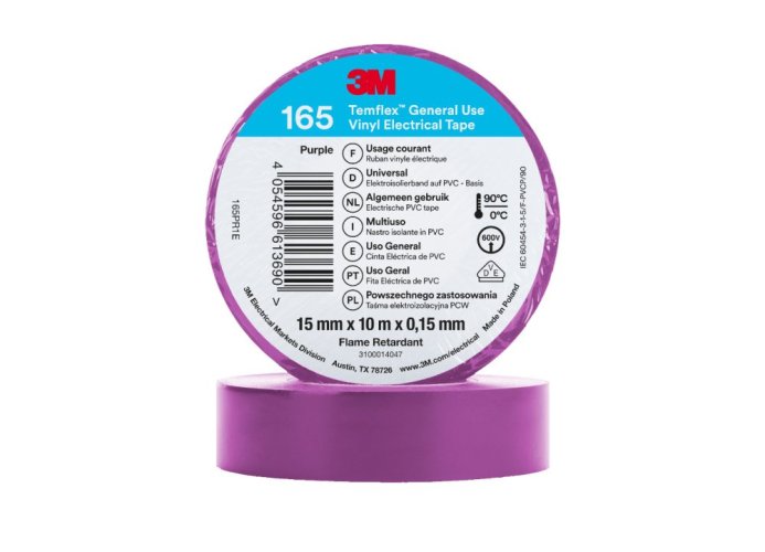 3M™ Temflex™ 165 viacúčelová vinylová elektroizolačná páska, farba fialová