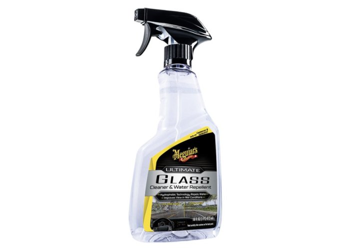 Čistič autoskel s tekutými stěrači - Meguiar's Ultimate Glass Cleaner & Water Repellent - 473 ml