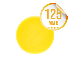 Středně tvrdý leštící kotouč na lak - Liquid Elements Pad Man V2 žlutý - 125 mm