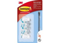 Samolepicí venkovní klipy na kabely čiré - 3M Command - 4 ks