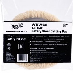 Meguiar's Soft Buff Rotary Wool Pad 8" / 200 mm - vlnený leštiaci kotúč pre rotačnú leštičku, 8"