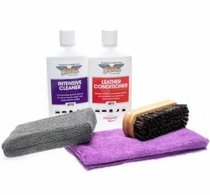 Sada autokosmetiky na efektivní čištění a vyživení kůže v interiéru auta od Gliptone Liquid Leather