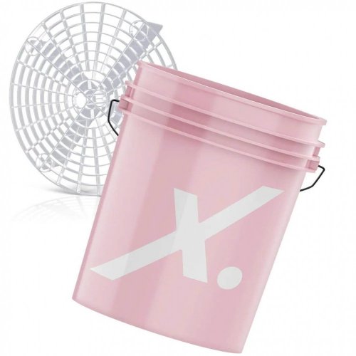Detailingový kbelík s odkalovačem růžový - OneWax Car Wash Bucket - 20 l