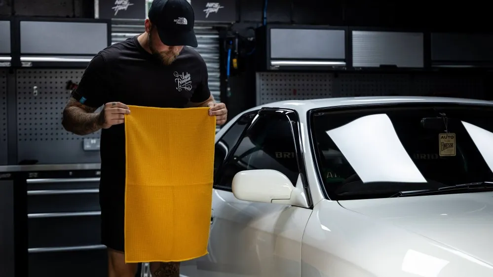 Extra jemná utěrka na okna Auto Finesse Superior Waffle 40 x 60 cm - foto 2