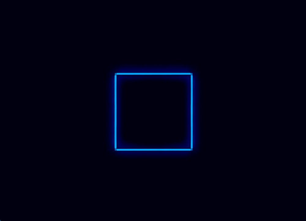 Kompletné LED štvorcové svietidlo modré, rozmer: 1 element 117 x 117 cm